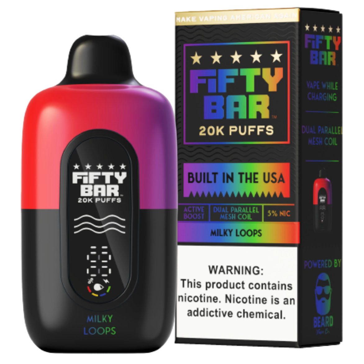 Milky Loops - Fifty Bar vape flavor