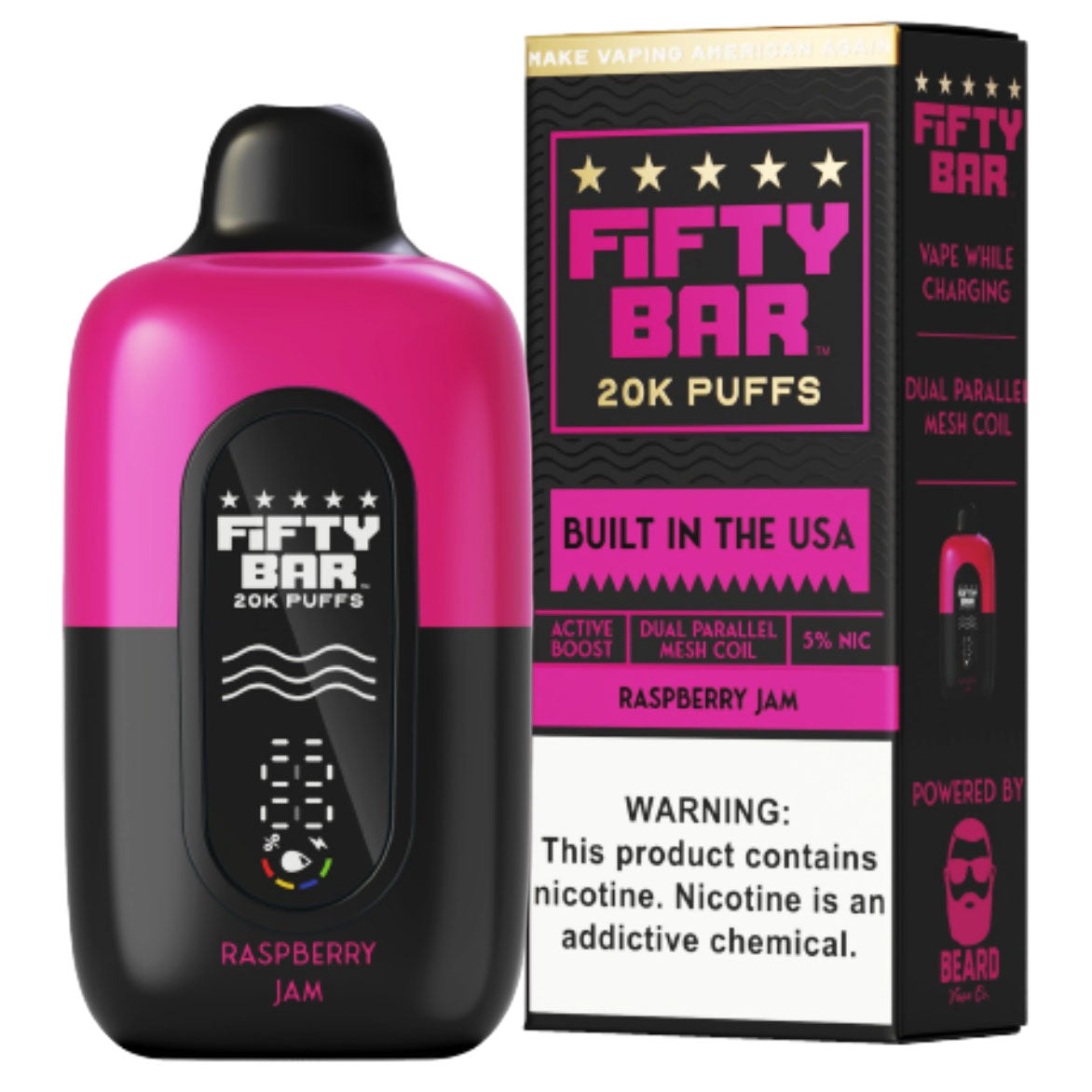 Raspberry Jam - Fifty Bar vape flavor