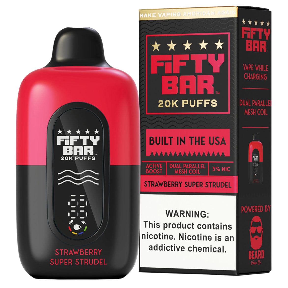 Strawberry Super Strudel - Fifty Bar vape flavor
