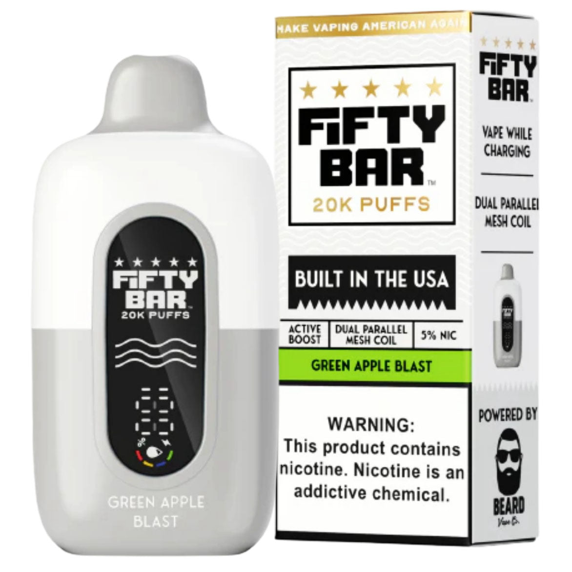 Green Apple Blast - Fifty Bar vape flavor