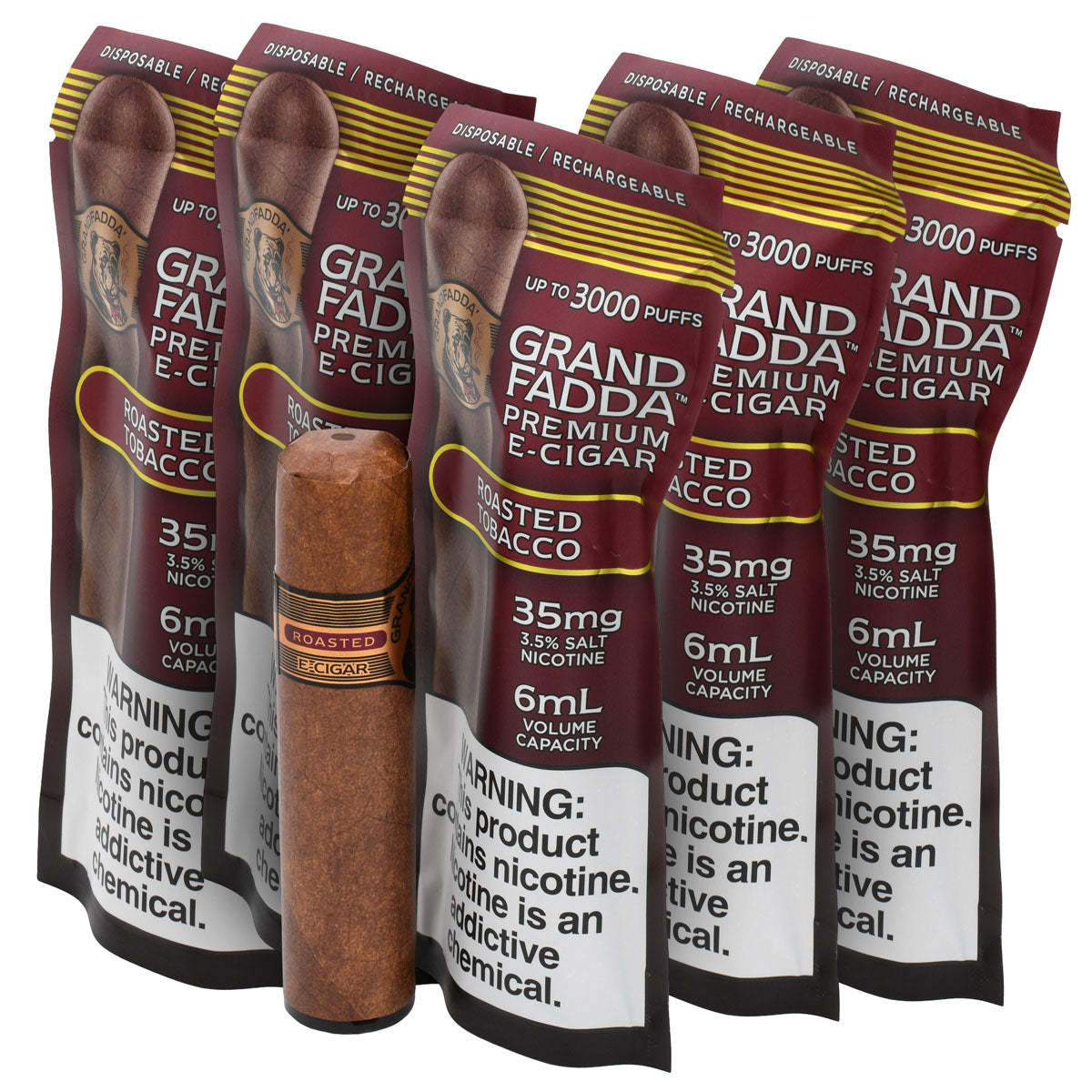 Roasted Tobacco E-Cigar 5-Pack