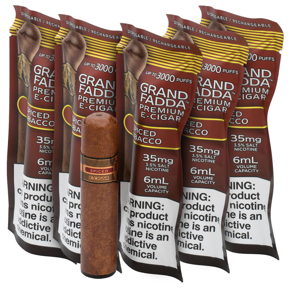 Spiced Tobacco E-Cigar 5-Pack
