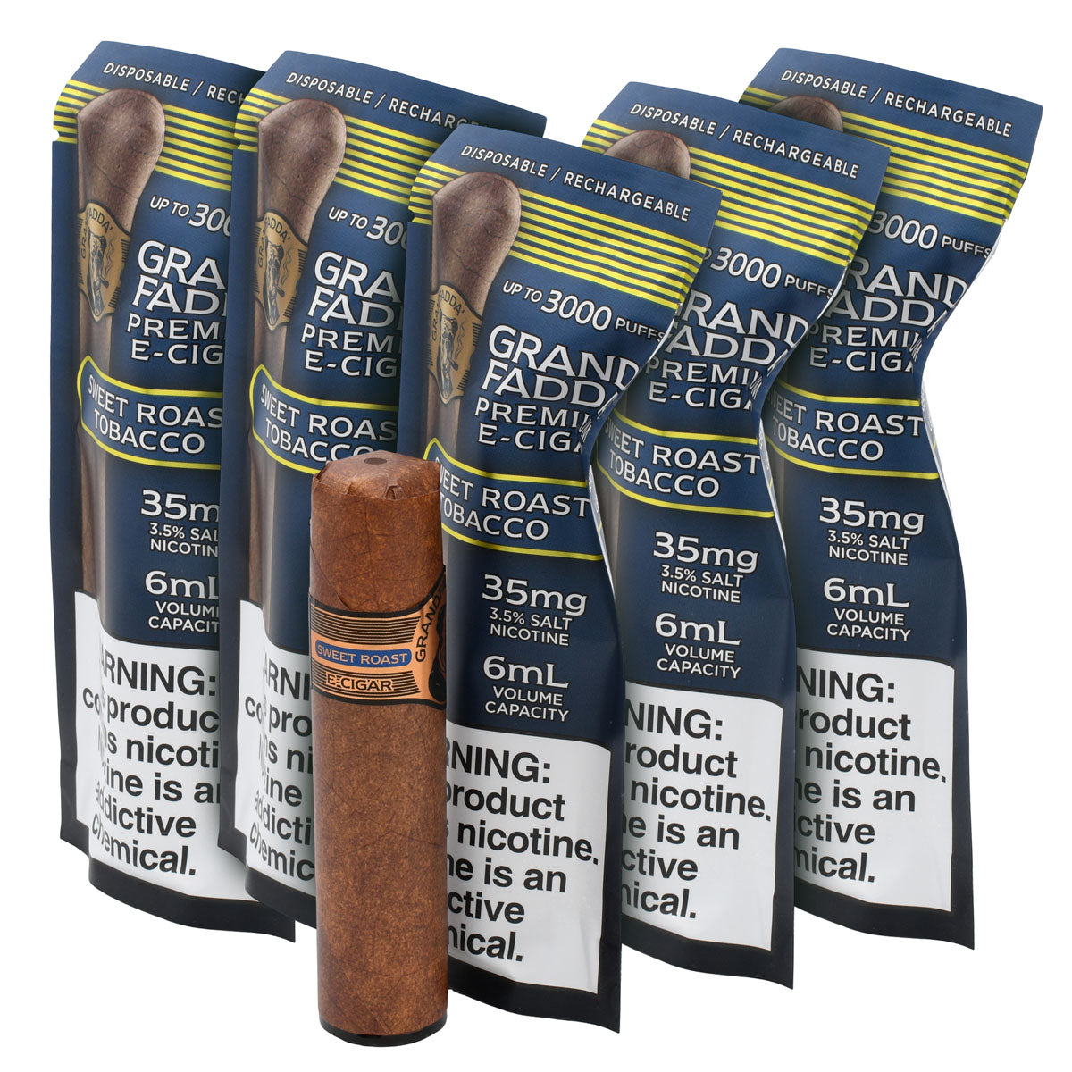 Sweet Roasted Tobacco E-Cigar 5-Pack