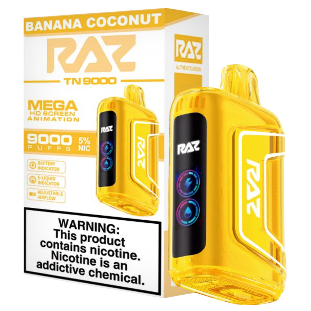 Banana Coconut RAZ vape TN9000