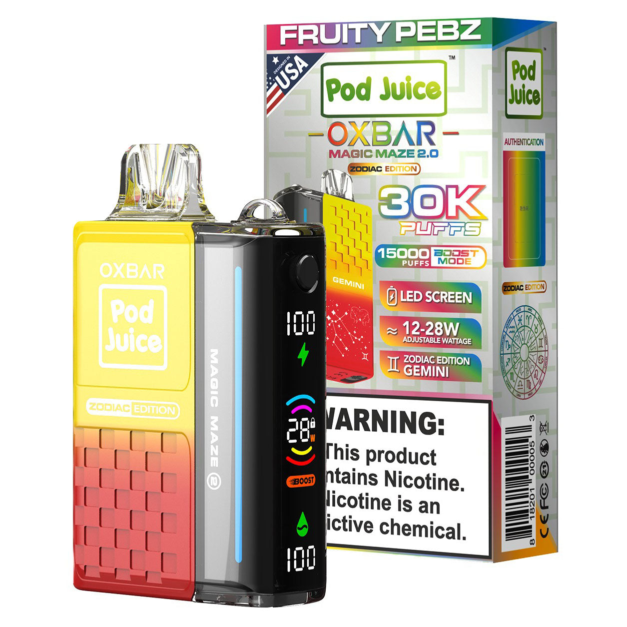 OXBAR Magic Maze 2 | Zodiac Edition 30K POD Juice Disposable