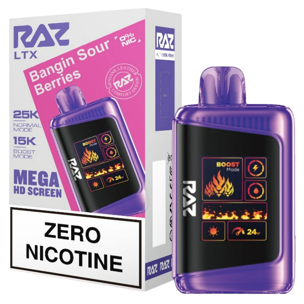 Bangin Sour Berries Zero Nicotine Raz LTX25000 Vape