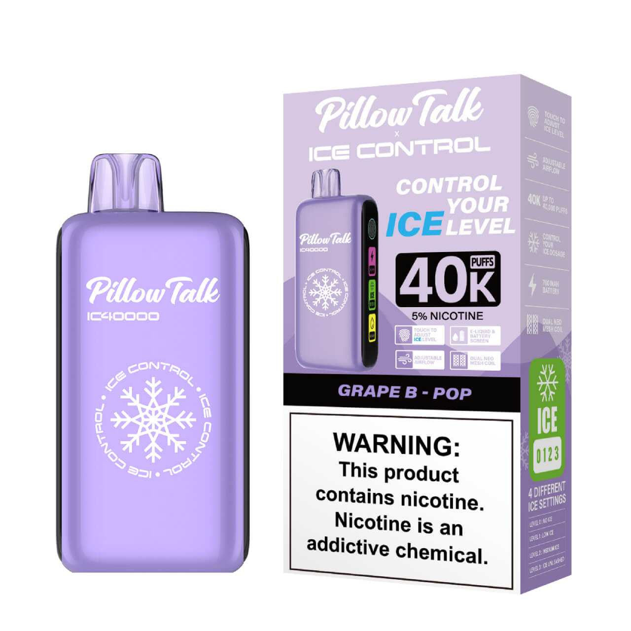 Pillow Talk IC40000 Disposable Vape - 20mL / 40K Puffs