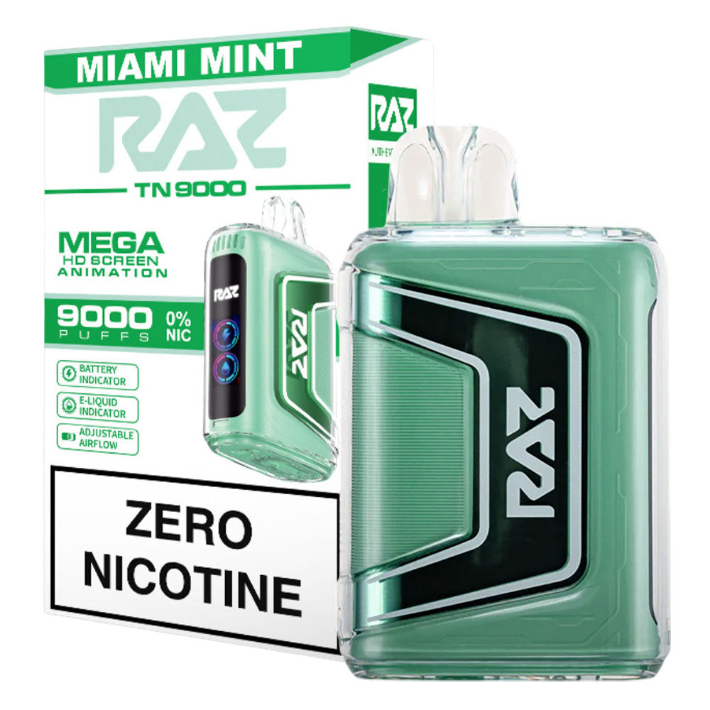 Miami Mint TN9000 0% Nic Raz vape