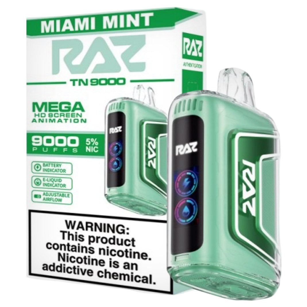 Miami Mint RAZ vape TN9000