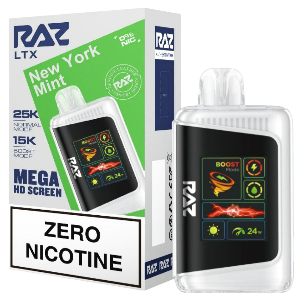 New York Mint Zero Nicotine Raz LTX25000 Vape