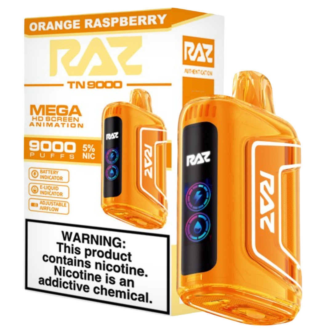 Orange Raspberry RAZ vape TN9000