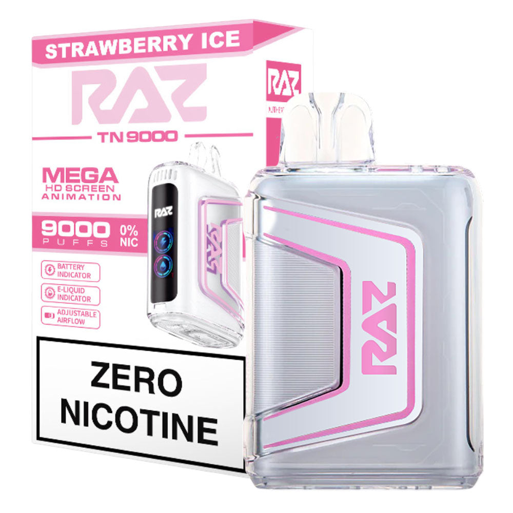 Strawberry Ice Flavor TN9000 0% Nic Raz vape