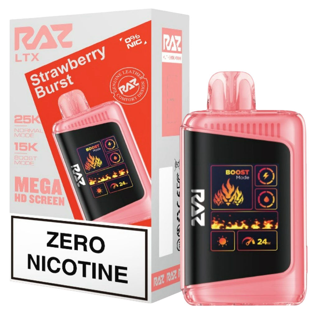 Strawberry Burst Zero Nicotine Raz LTX25000 Vape