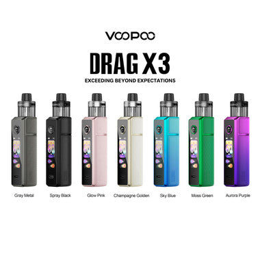 Voopoo Drag X3 Pod Mod Vape Kit Adjustable Wattage USB C