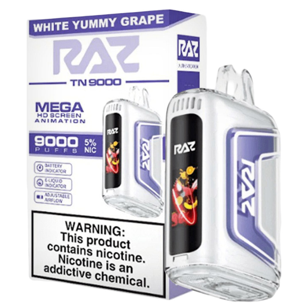 White Yummy Grape TN9000 RAZ vape