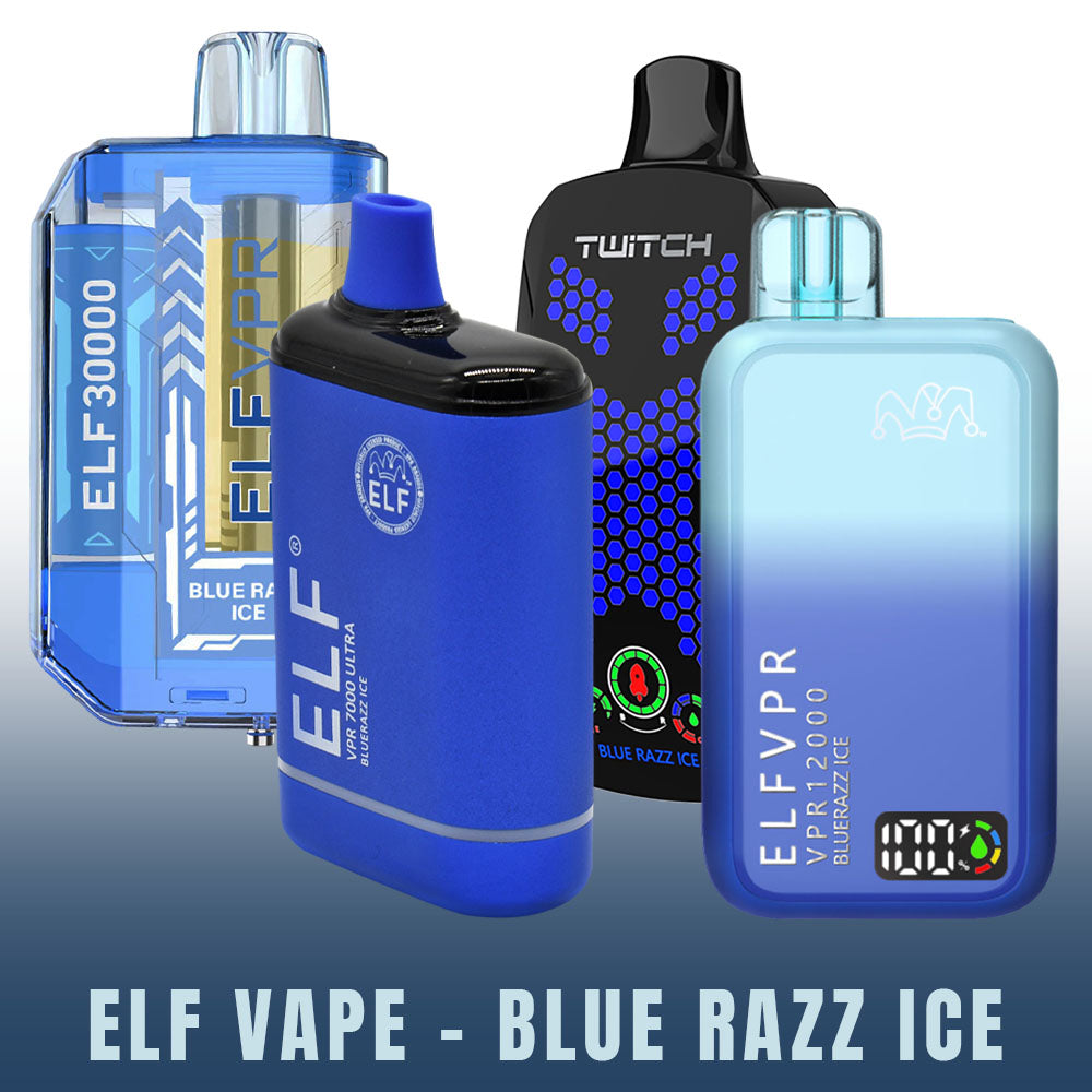Elf Vape Bundle - 4 Units in Blue Razz Ice Vape Flavor