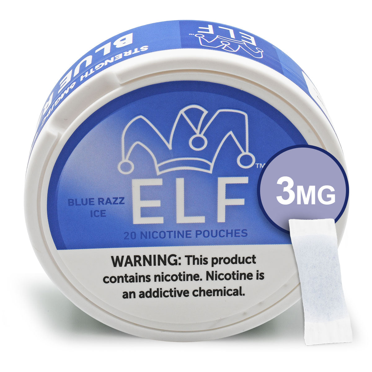 Blue Razz Ice 3 MG Nicotine Per Pouch