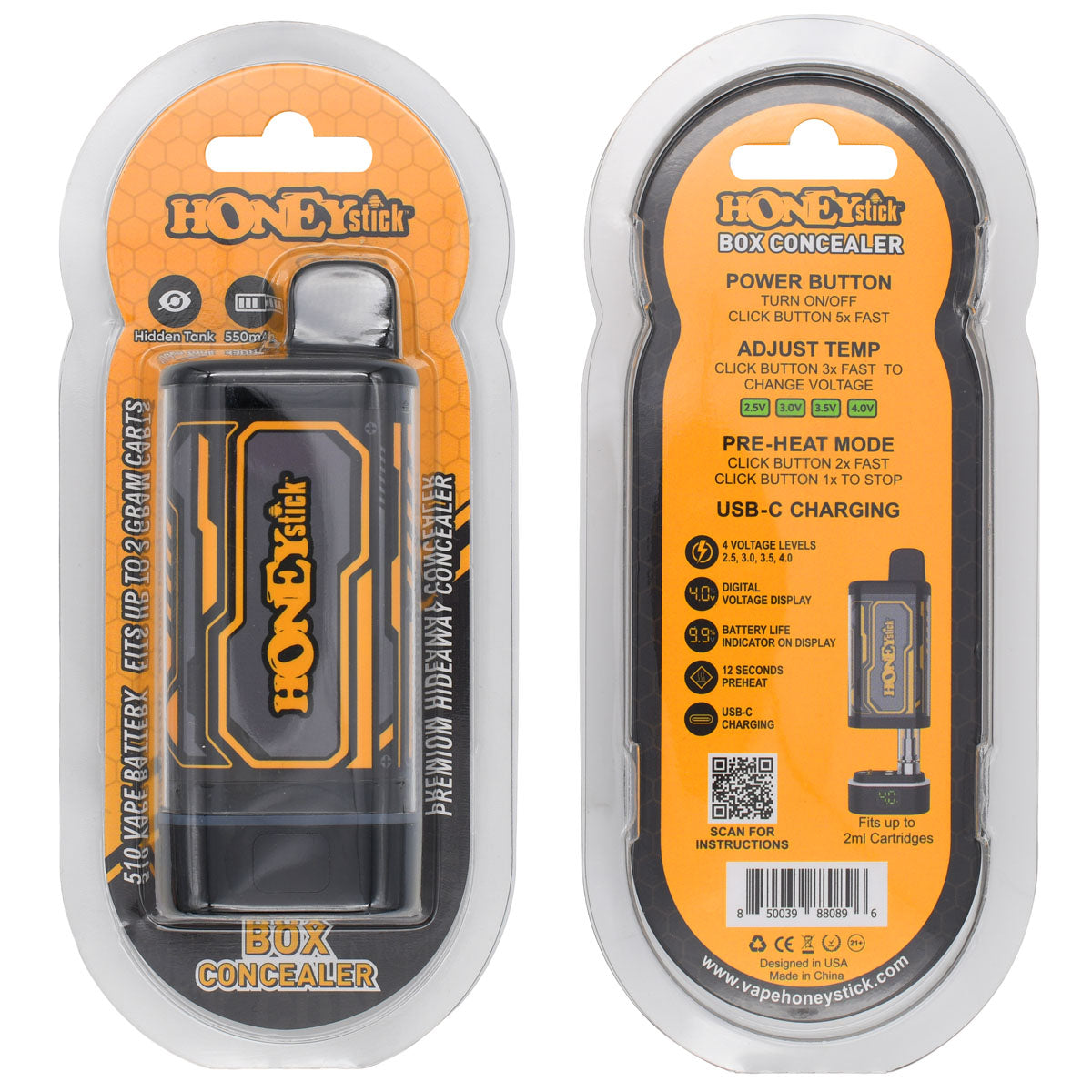 HoneyStick BOX Cart Pen Battery Concealer