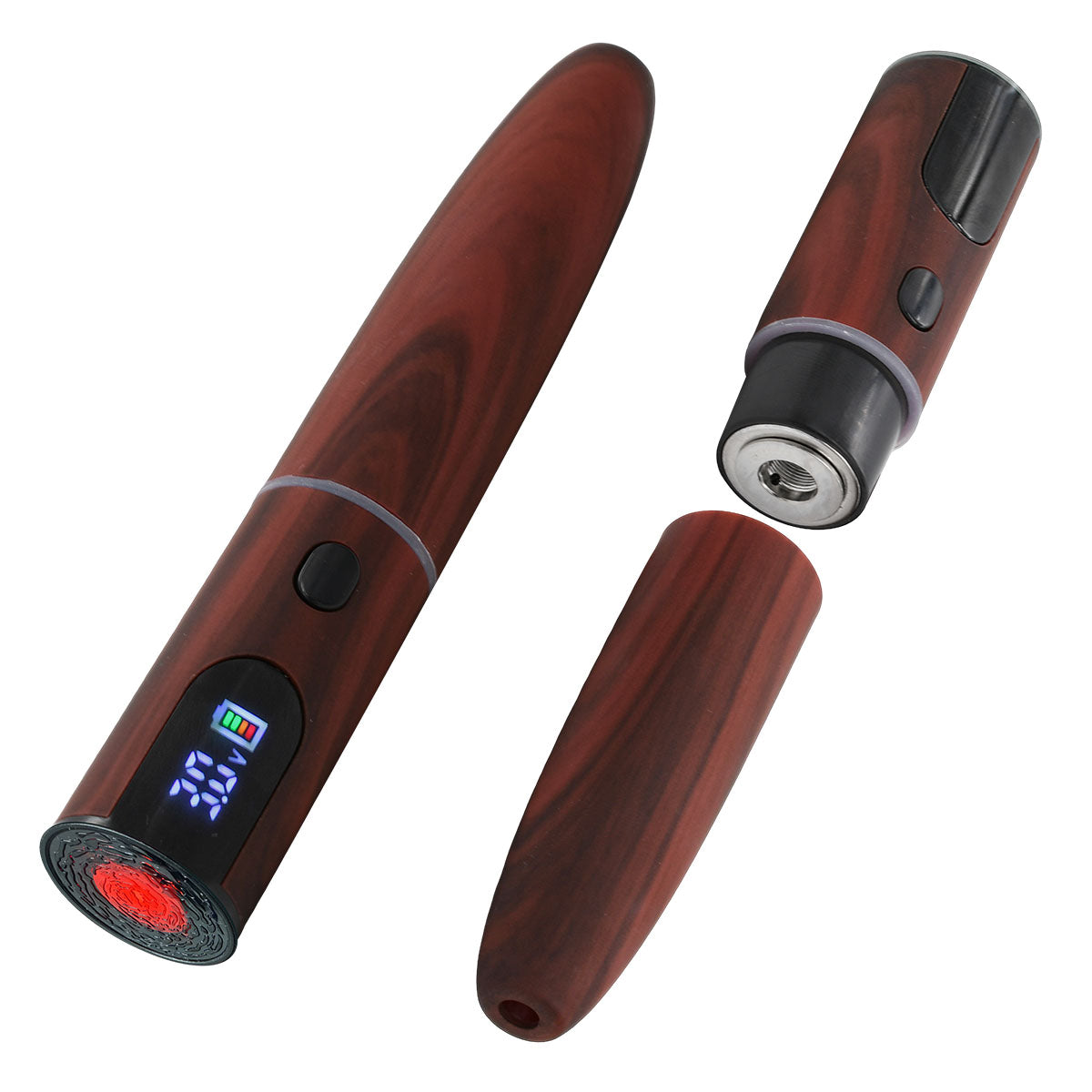 Open / Closed Ecigar Cartridge Battery - Mahogany