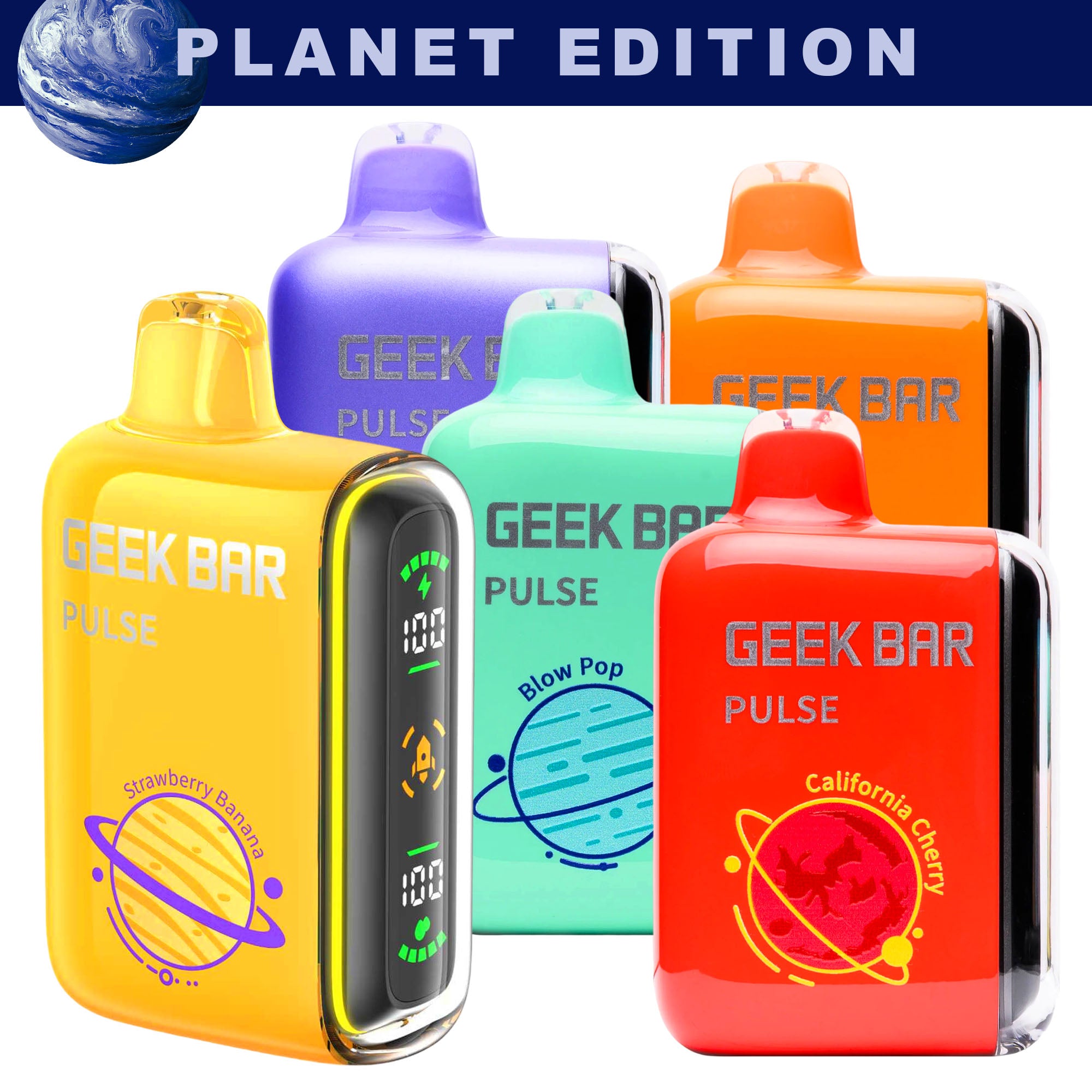 Geek Bar PULSE - Planet Edition Dispo Vapes, with 15000 Puffs Capacity