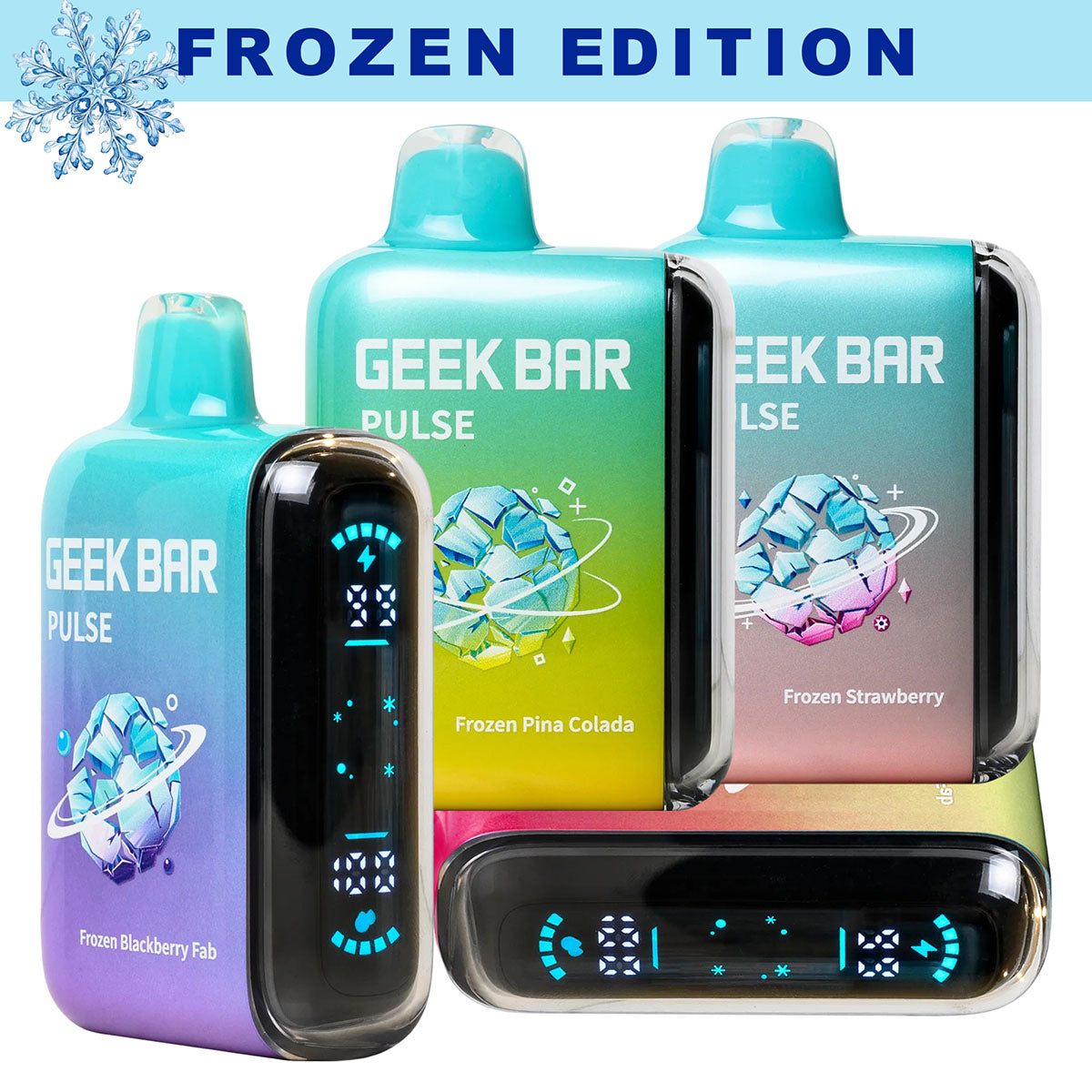 Geek Bar Pulse - Frozen Edition! Disposable vape with 15,000 Puffs.