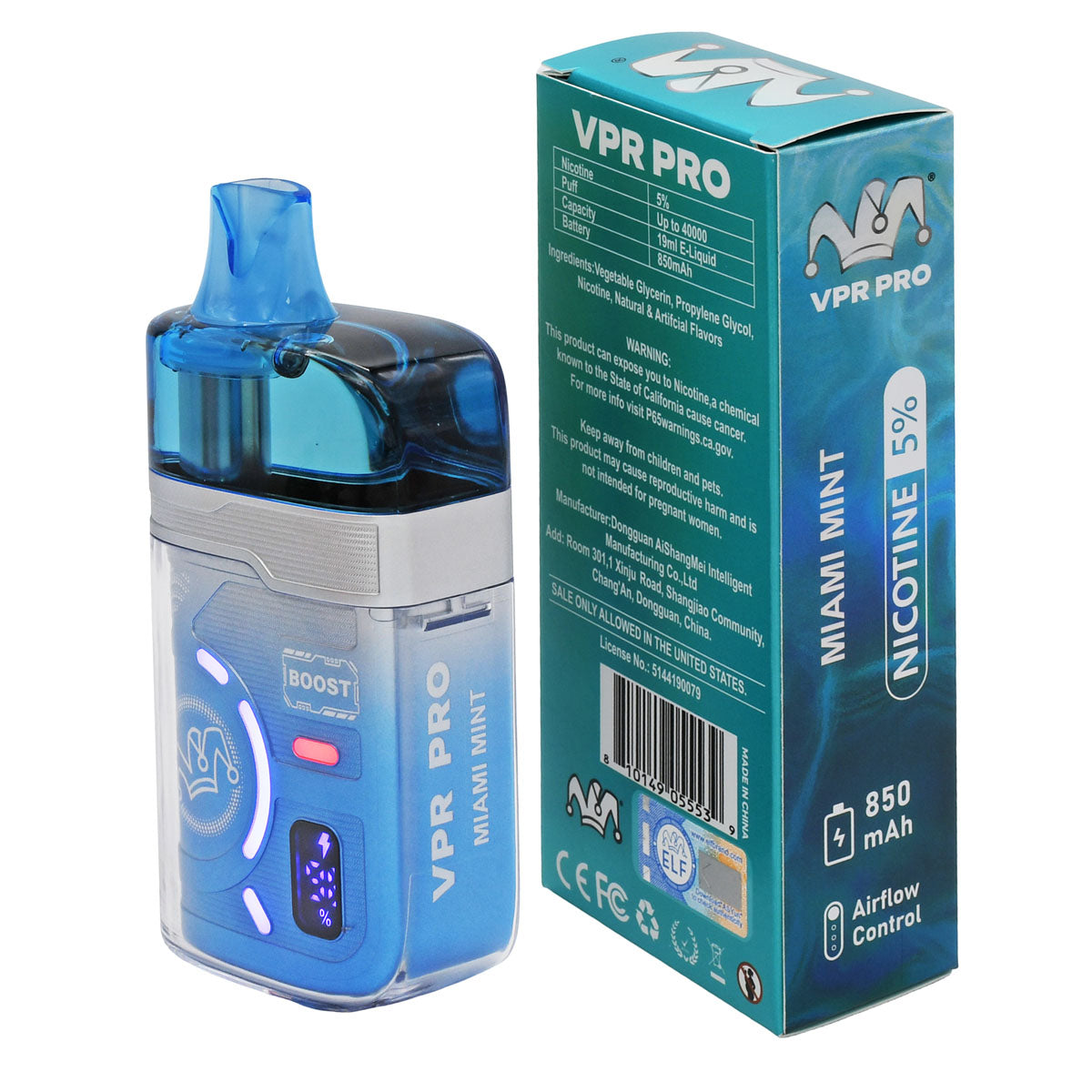 Miami Mint VPR40K disposable unit + box