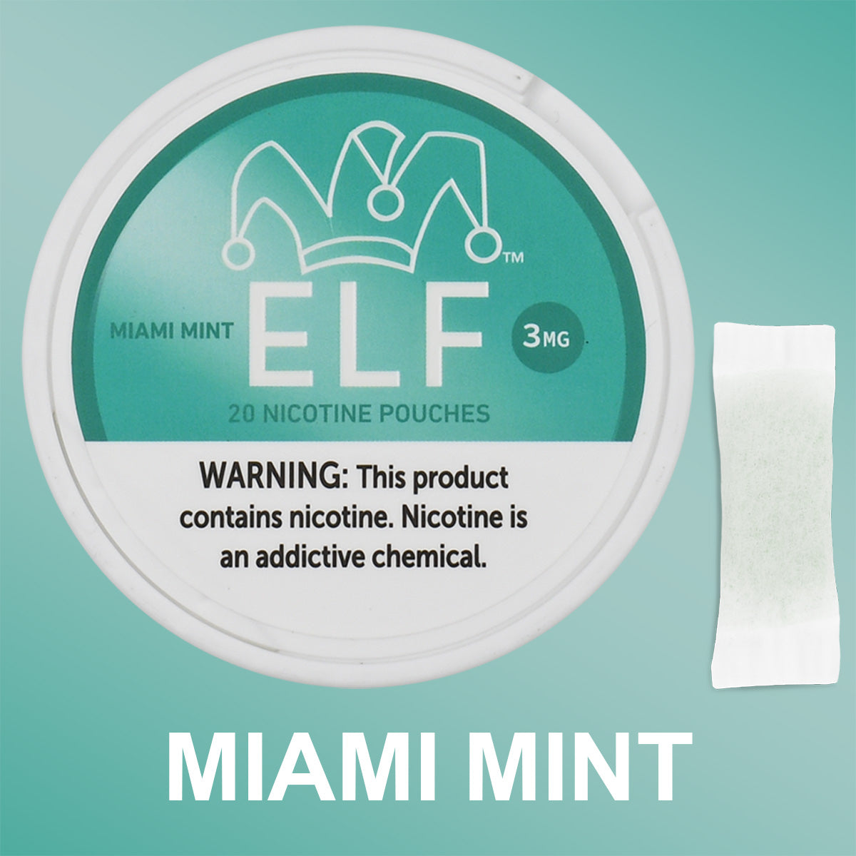 Miami Mint 20ct Nicotine Pouches Can