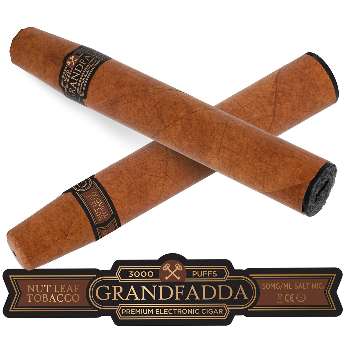 Grandfadda' Premium E-Cigar with Nut Leaf Tobacco vape flavor