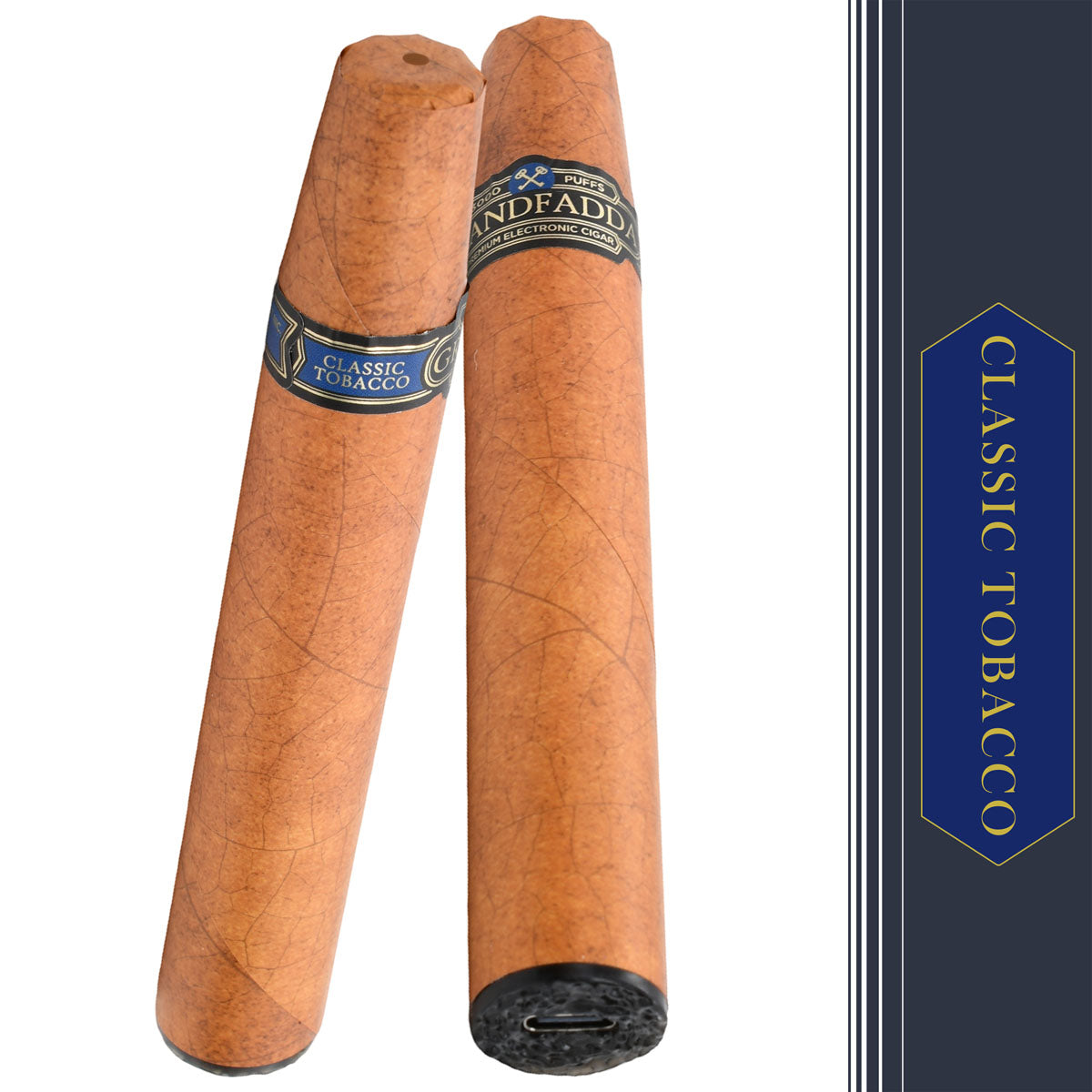 Grandfadda Classic Tobacco Ecigar USB-C Rechargeable