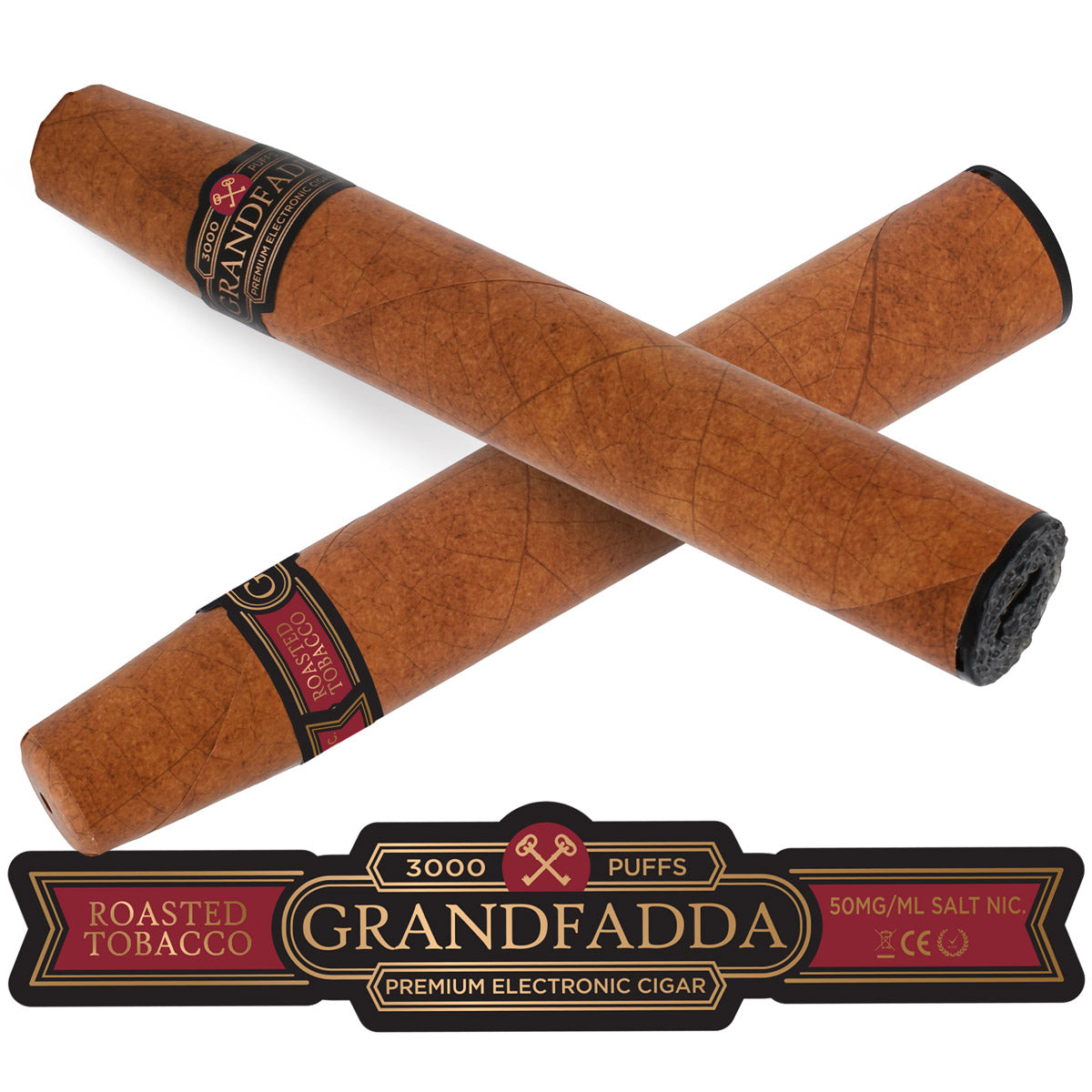 Grandfadda Premium E-Cigar with Roasted Tobacco vape flavor