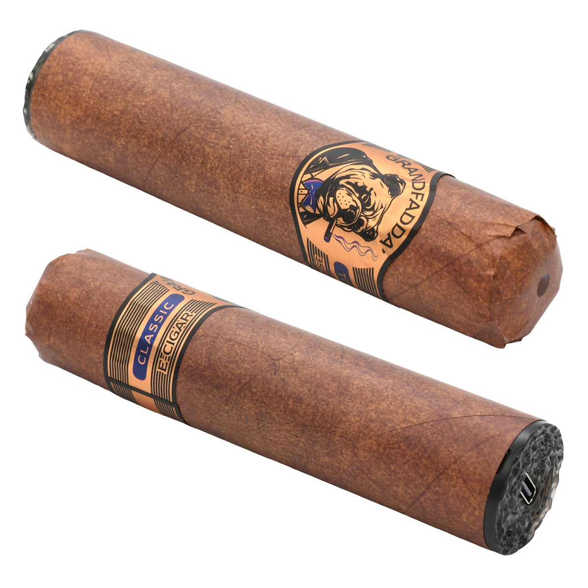 Classic Tobacco Gordo E-Cigars by Grandfadda - side view