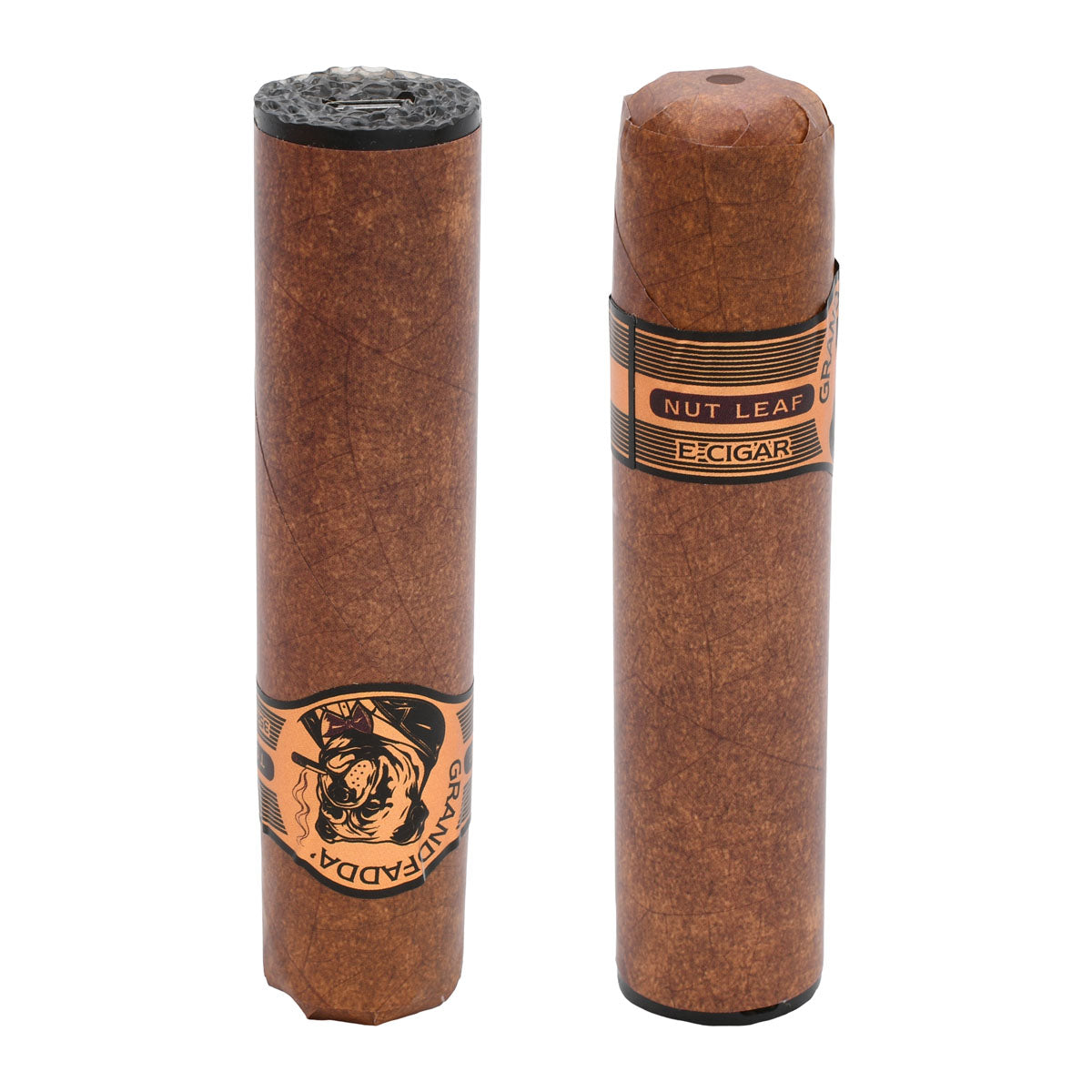 Nut Leaf Tobacco Gordo E-Cigars by Grandfadda - top and bottom view