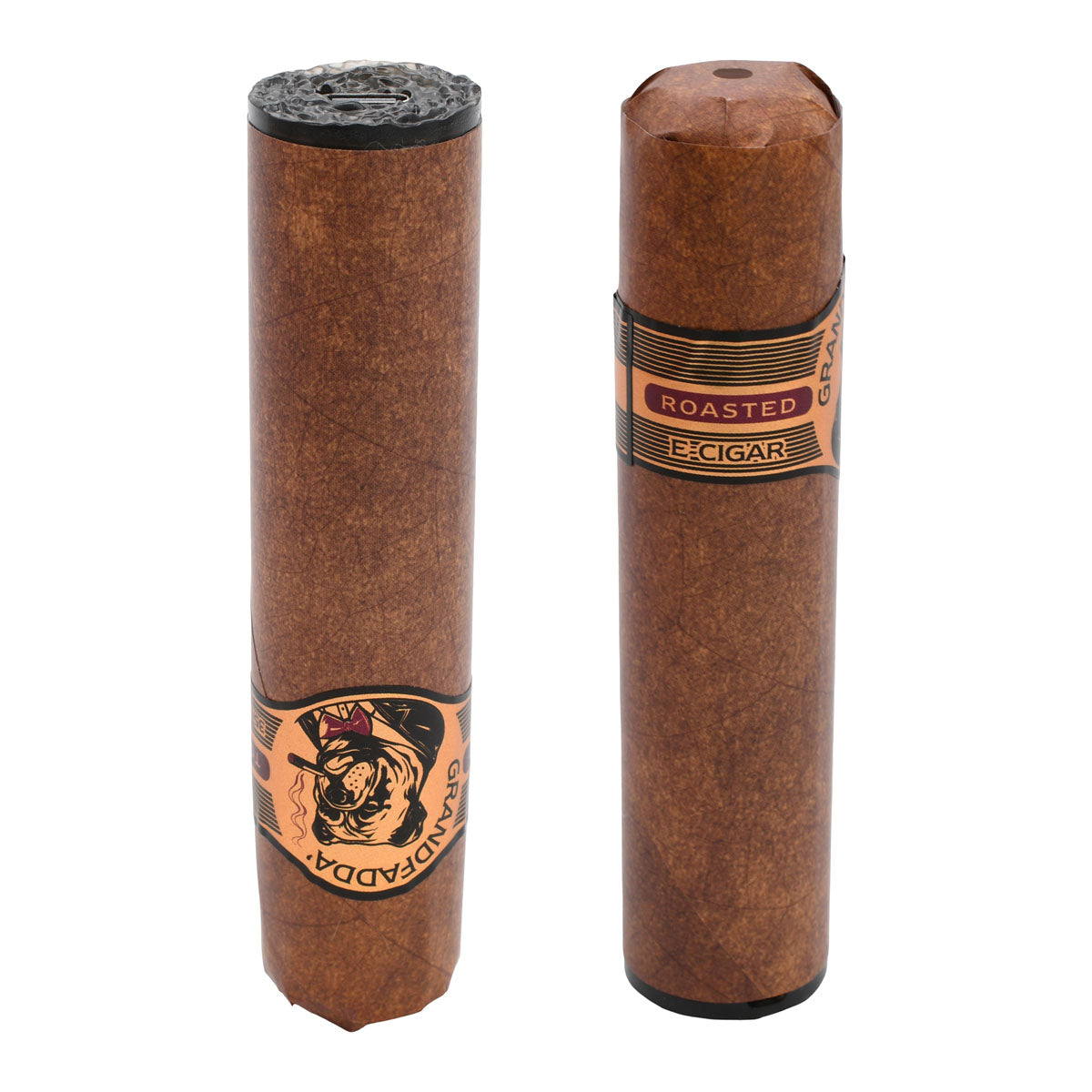Roasted Tobacco Gordo E-Cigars by Grandfadda - top and bottom view
