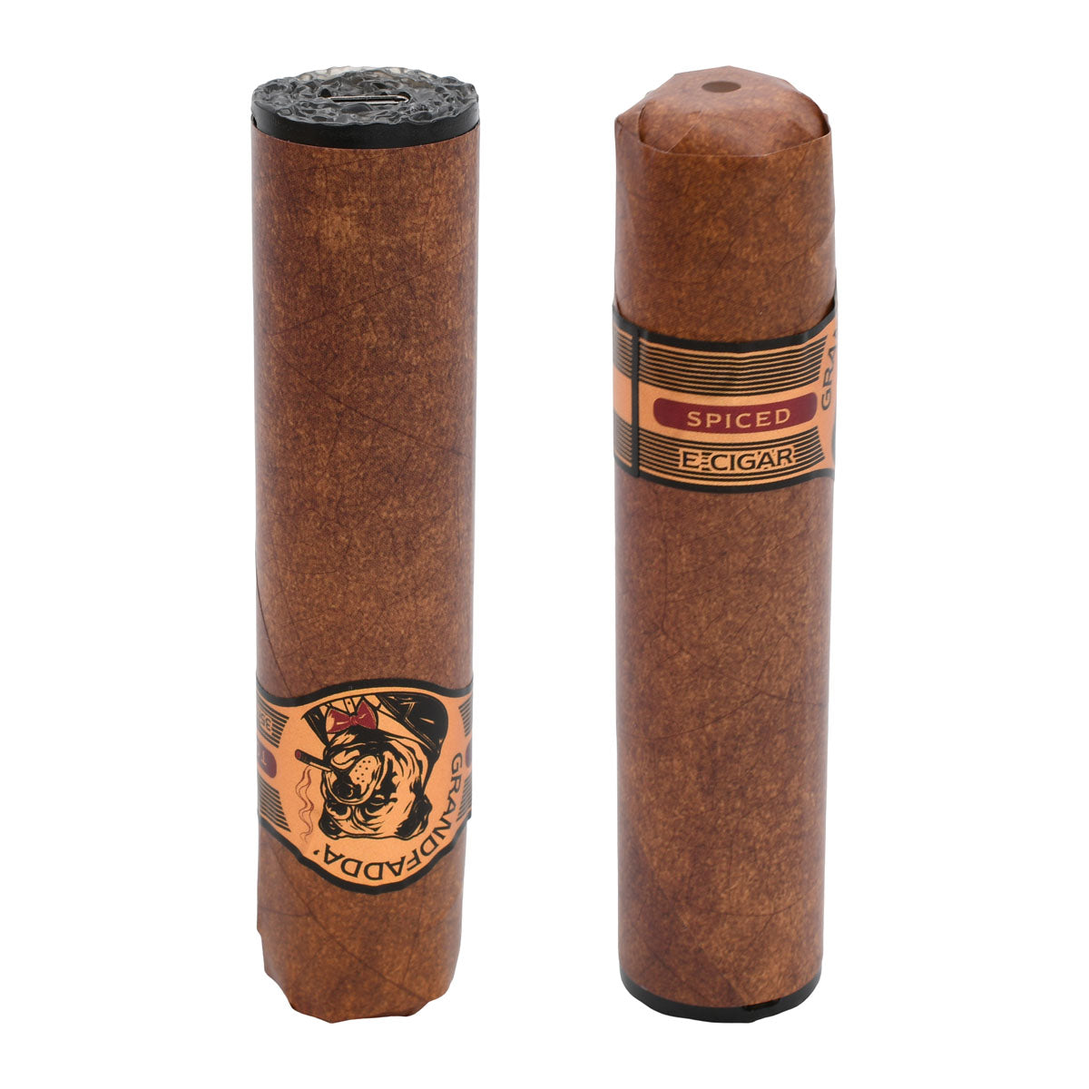 Spiced Tobacco Gordo E-Cigars by Grandfadda - top and bottom view