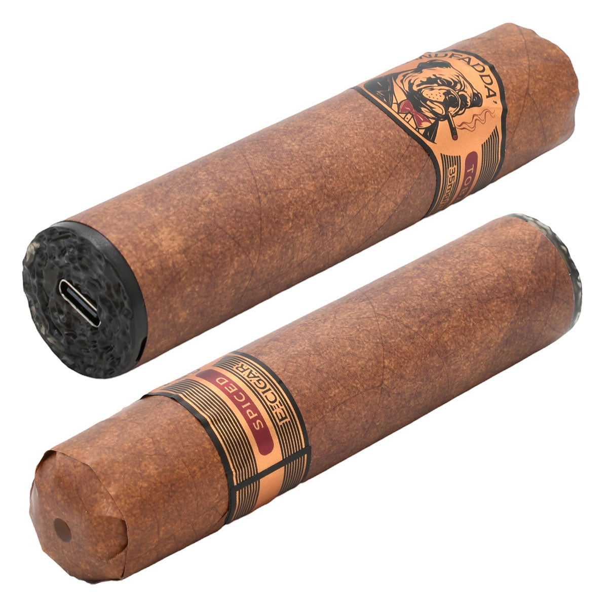 Spiced Tobacco Gordo E-Cigars by Grandfadda - side view