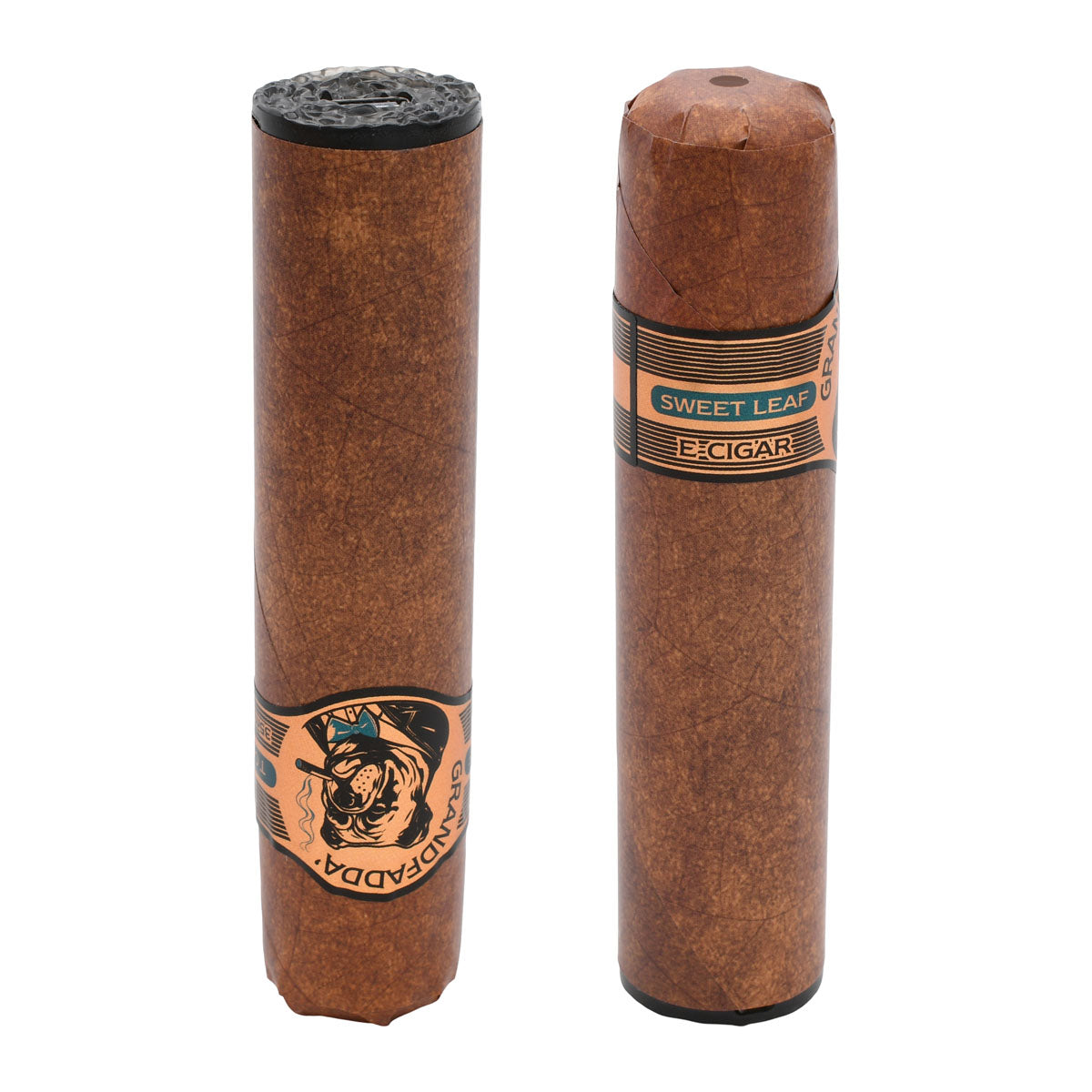 Sweet Leaf Tobacco Gordo E-Cigars by Grandfadda - top and bottom view