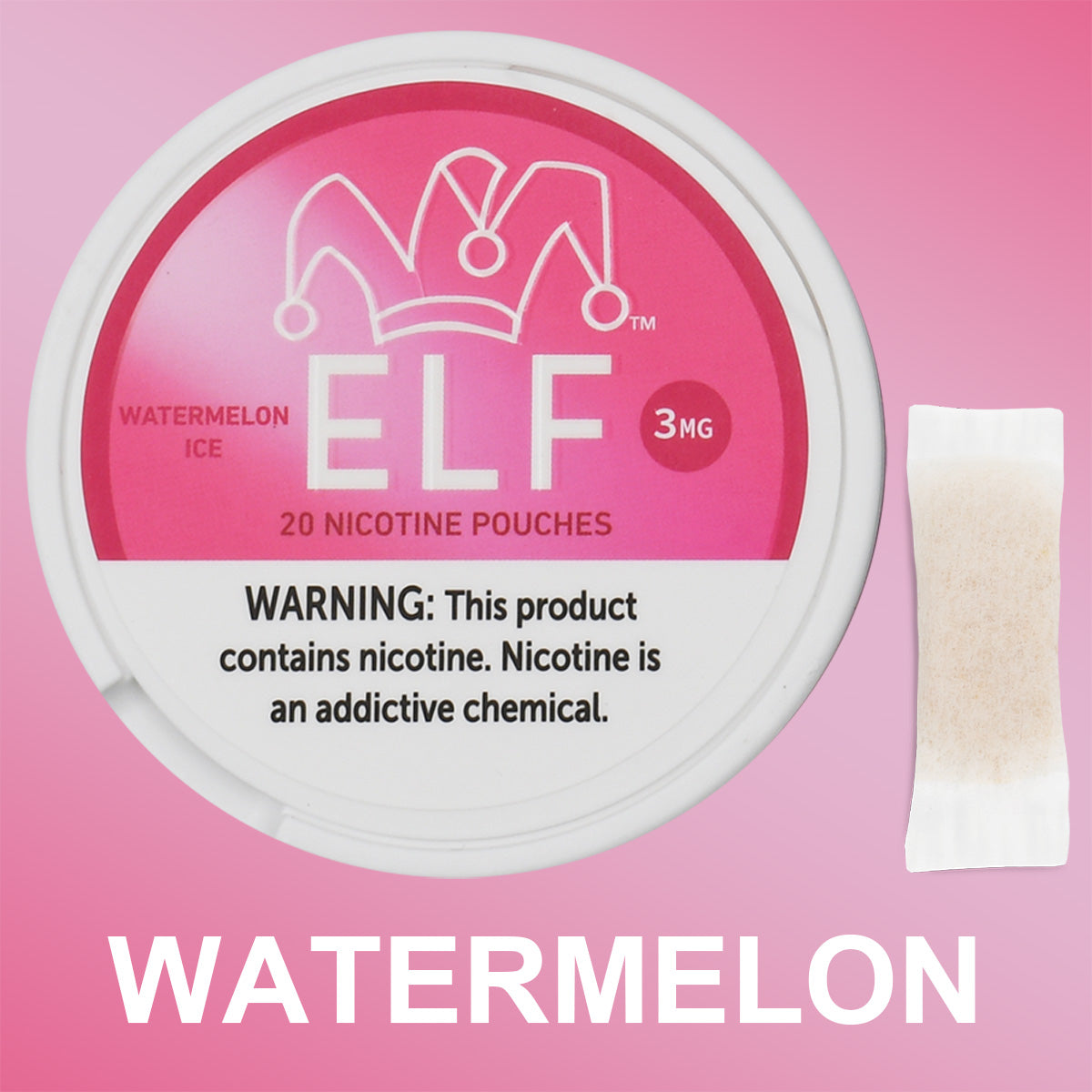 Watermelon Ice 20ct Nicotine Pouches Can