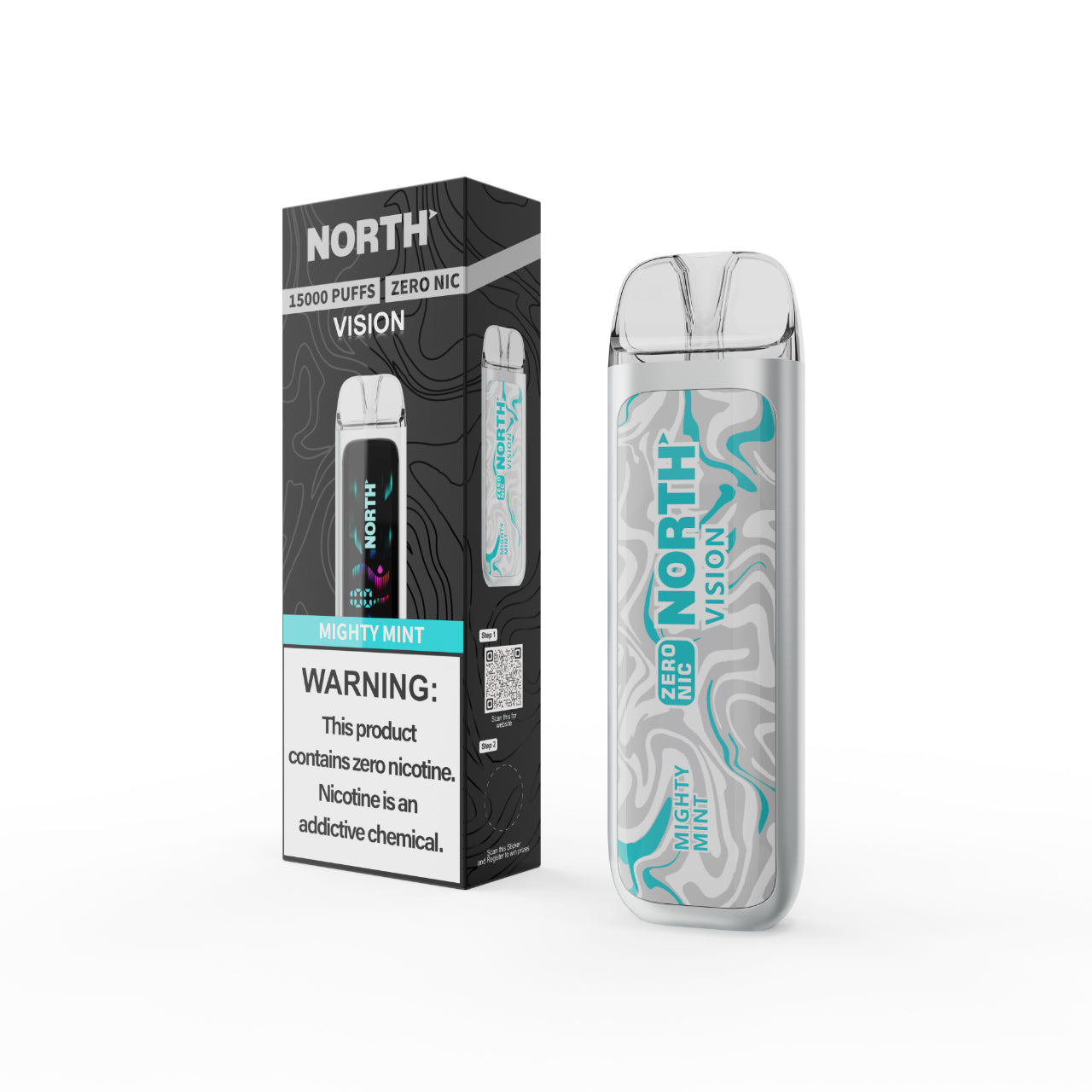 North Vision No Nicotine 15K Vape Disposable - Mighty Mint