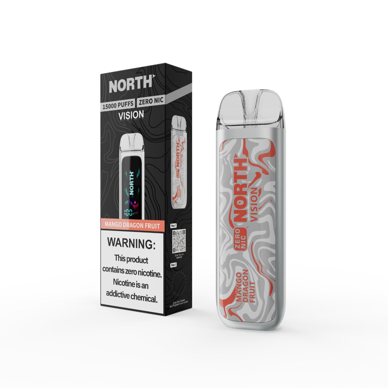 North Vision No Nicotine 15K Vape Disposable - Mango Dragon Fruit