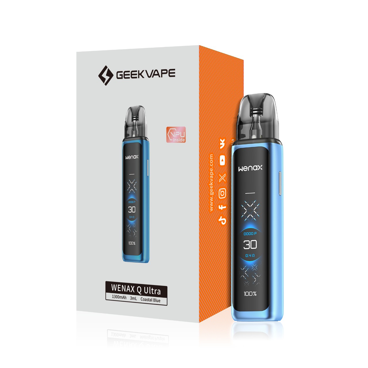 GeekVape Wenax Q Ultra Vape Pod Kit - Coastal Blue