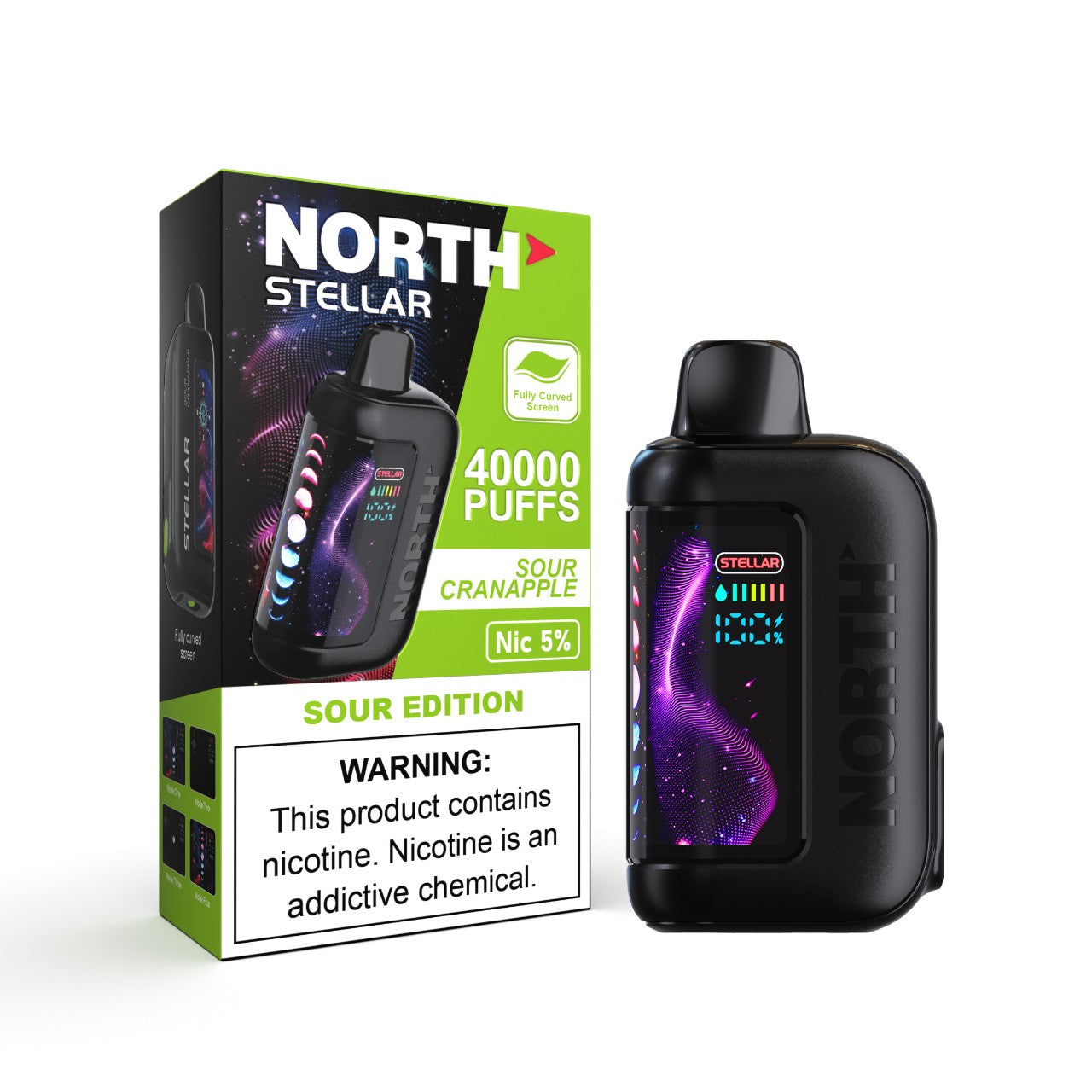 North Stellar Dark Moon 40K Vape Disposable - Sour Edition - Sour Cranapple
