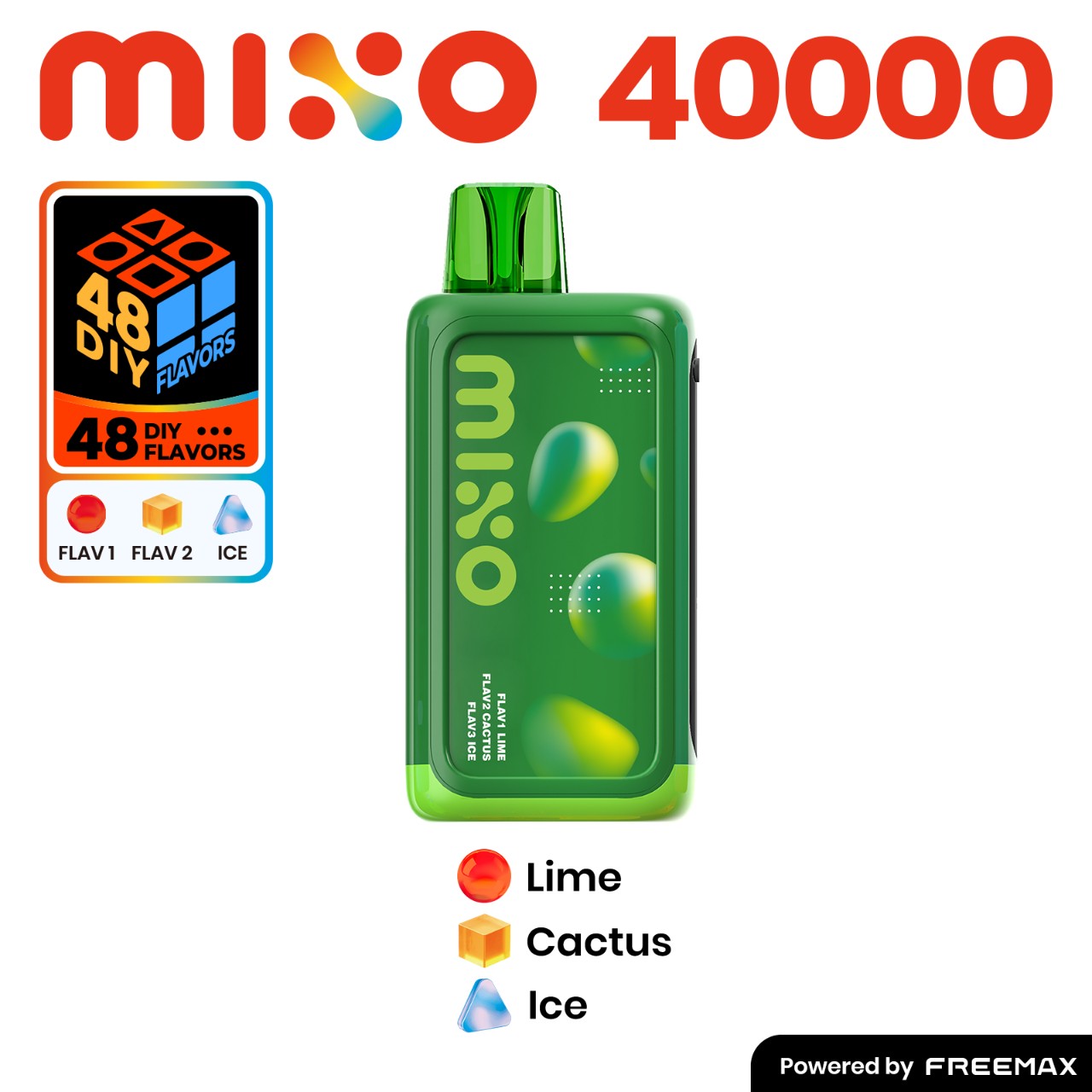 FreeMax Mixo 40000 Puff Disposable Vape - Lime /Cactus Ice
