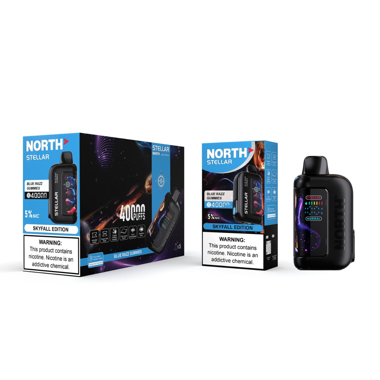 North Stellar Dark Moon 40K Vape Disposable - Skyfall Edition - Blue Razz Gummies