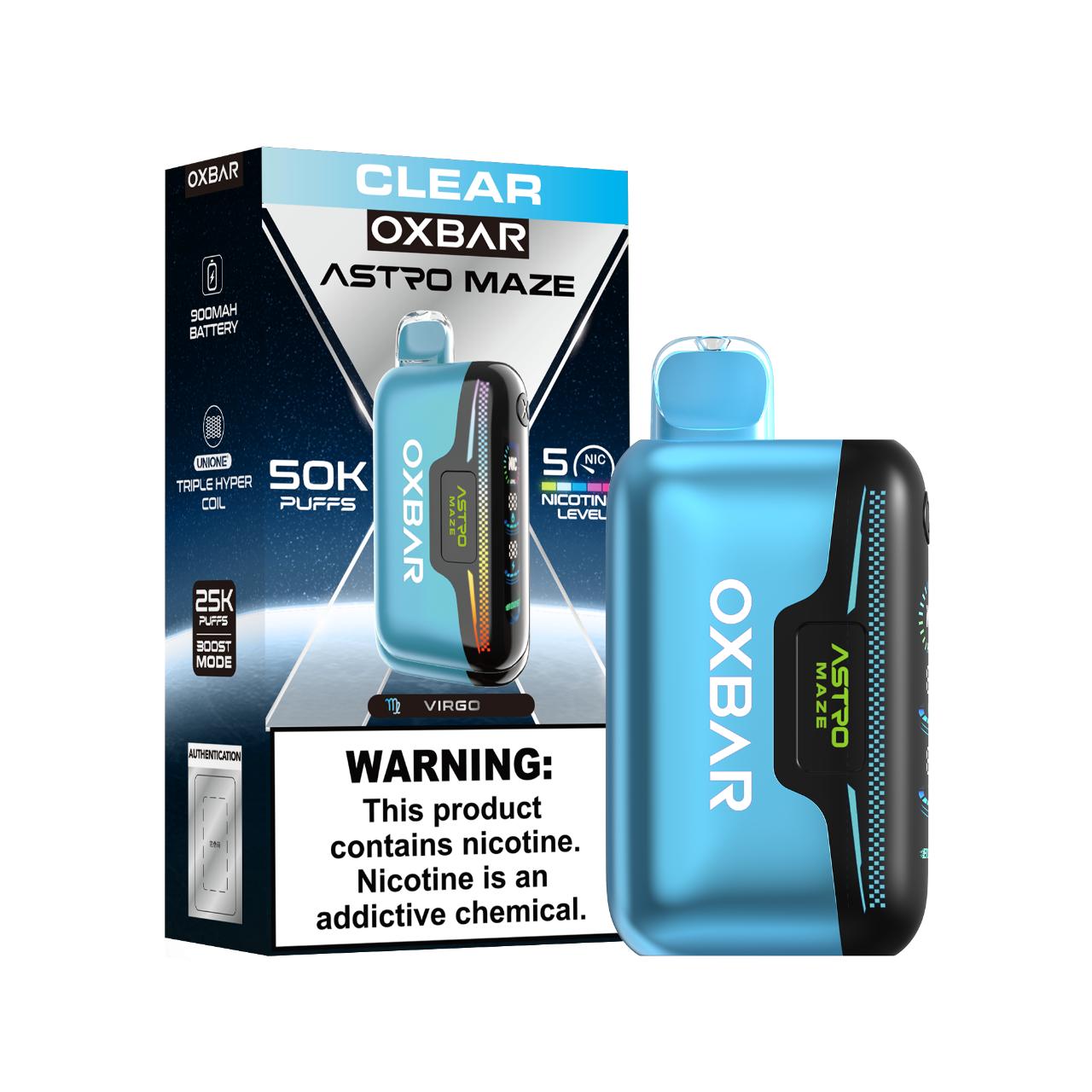 OXBAR Astro Maze 50K Disposable Vape - Clear