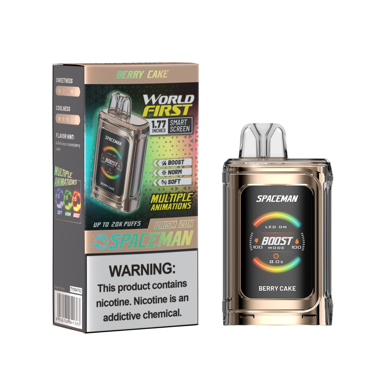 SMOK SpaceMan Prism 20K Disposable Vape - Berry Cake