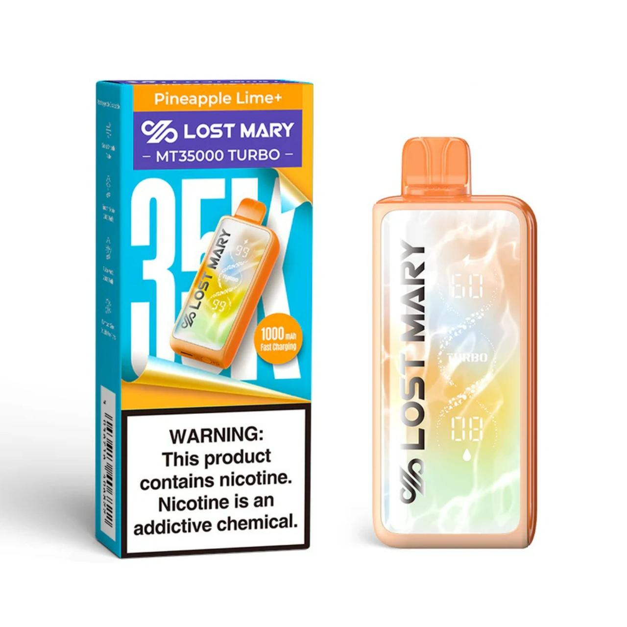 Lost Mary MT 35K Turbo Vape Disposable - Pineapple Lime Plus