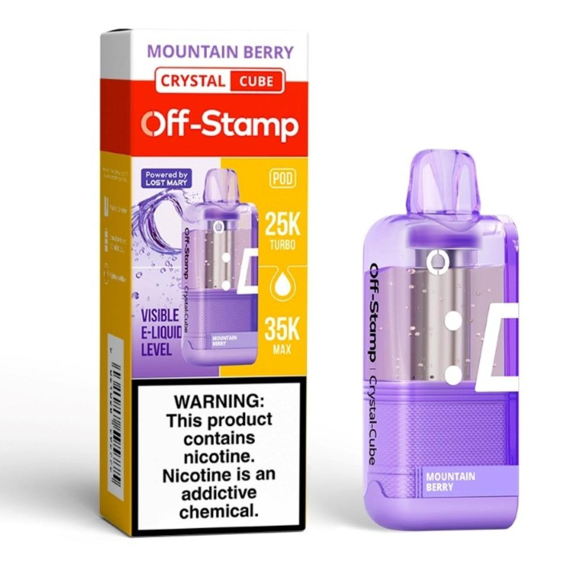 Off Stamp Crystal X-Cube 35k Replacement Pod Cartridge - Mountain Berry