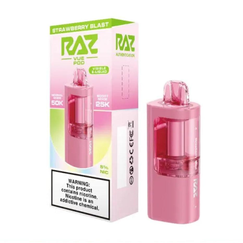 Strawberry Blast Replacement Pod Cartridge for Raz VUE 50K