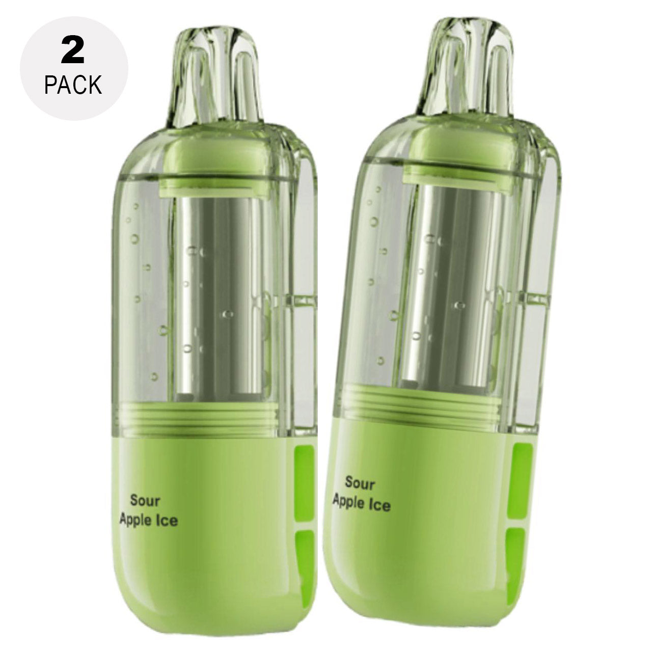 2-Pack Sour Apple Ice Replacement Pods For Nexa Flex Crystal 40K