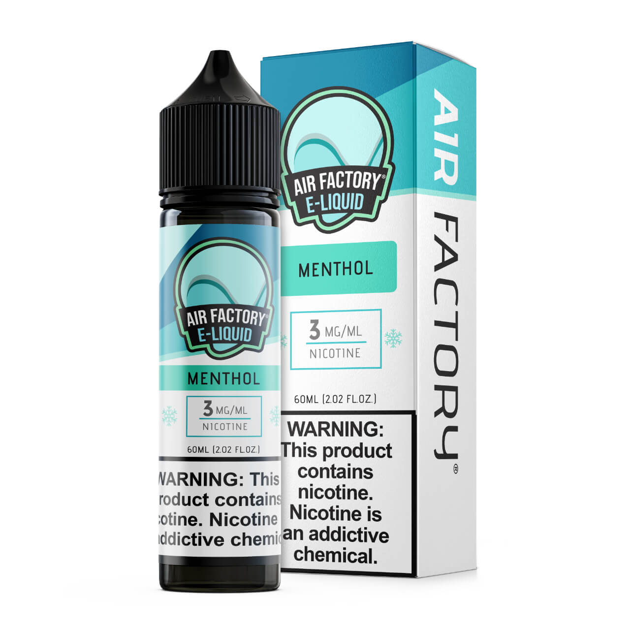 Air Factory Menthol Vape Juice 60ml Cooling E Liquid - 3 MG